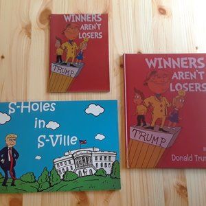 Trump inspired cartoon books Trio collection DJT Donald maga sleepy joe